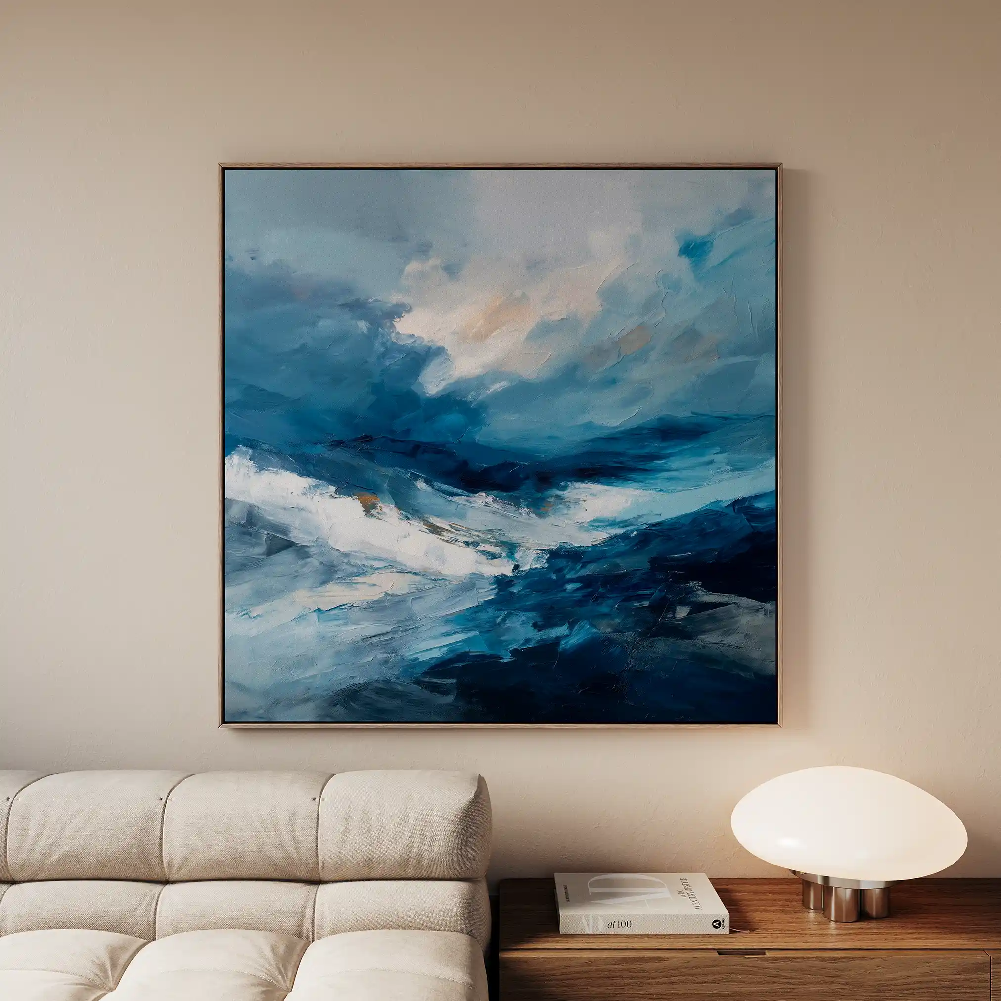 Abstract 1198 Canvas Art 60 x 60 cm / Black