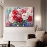 Floral 1198 Canvas Art 18" x 24" / 45 x 60 cm / Black