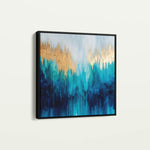 Abstract 1199 Canvas Art 16" x 16" / 40 x 40 cm / Black