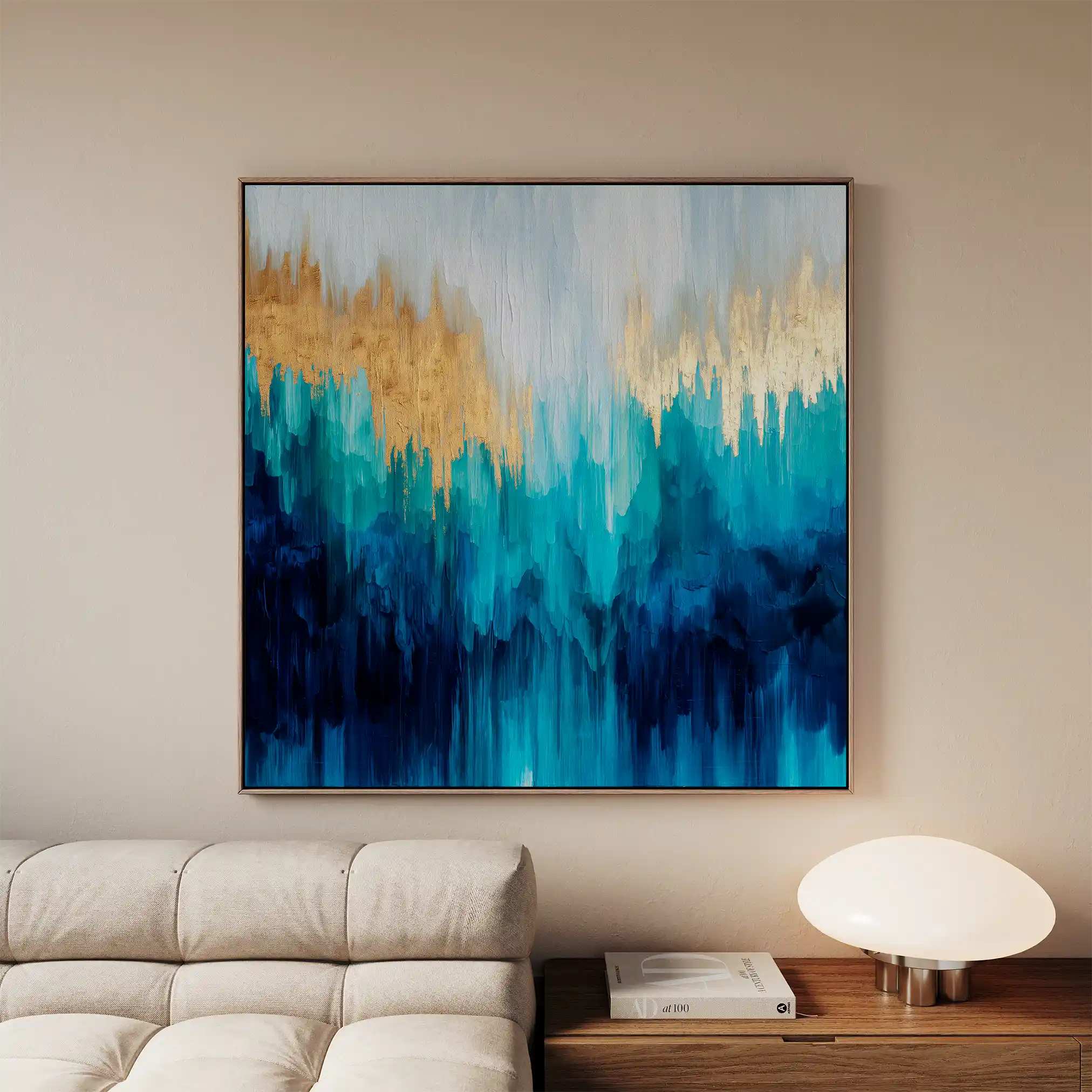 Abstract 1199 Canvas Art 60 x 60 cm / Black