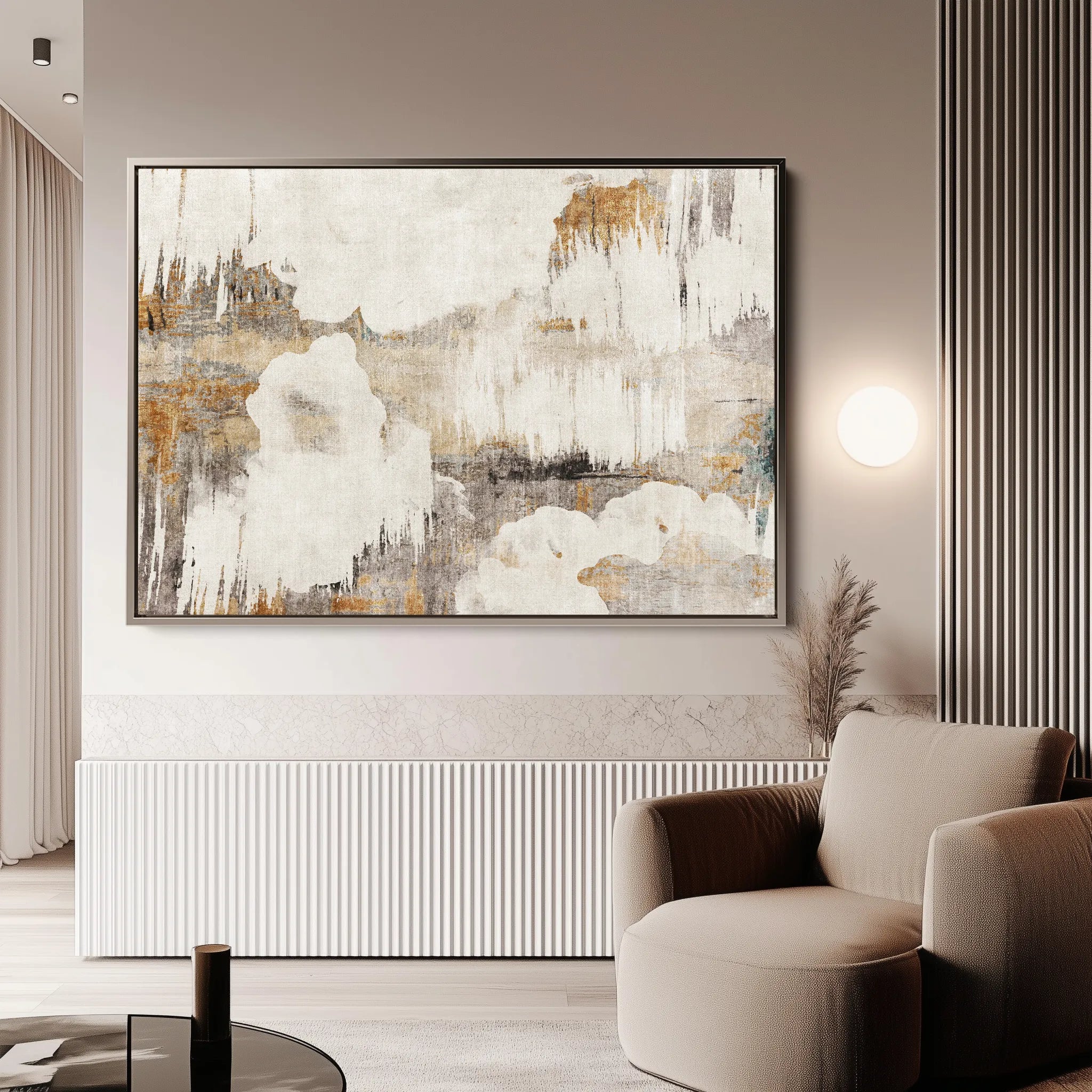 Abstract 120 Canvas Art 18" x 24" / 45 x 60 cm / Black