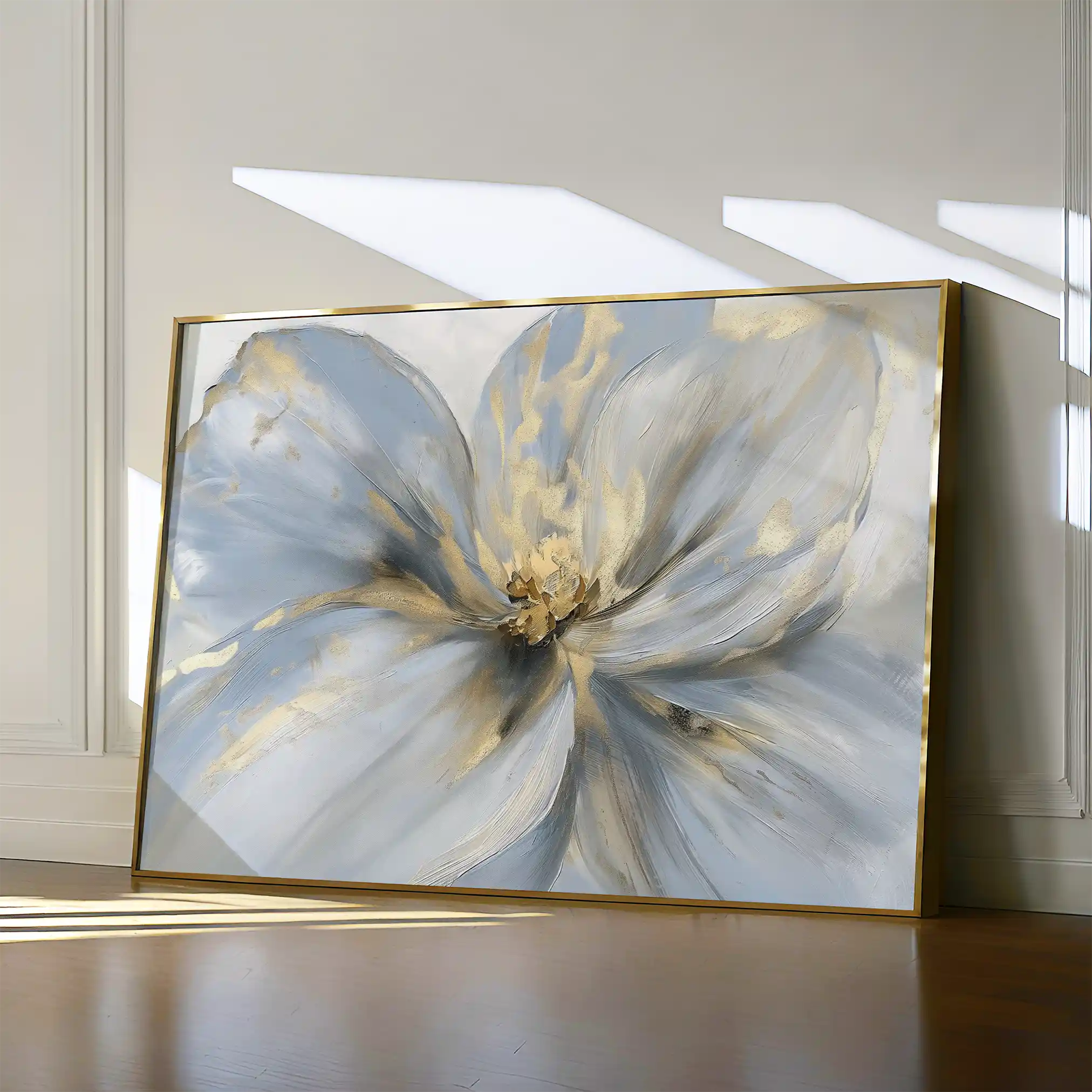Floral 120 Canvas Art 60 x 40 cm / Black