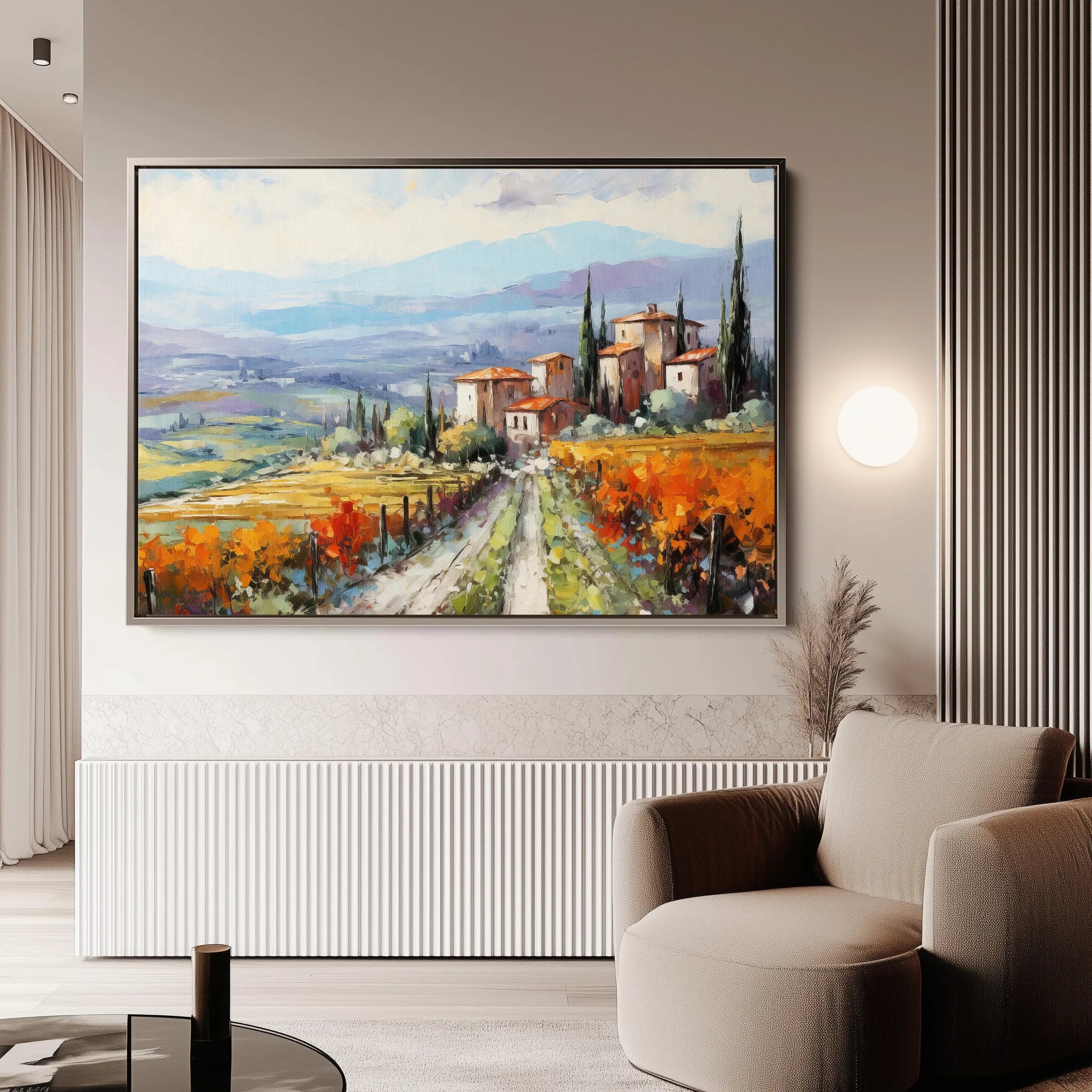 Landscape 120 Canvas Art 18" x 24" / 45 x 60 cm / Black