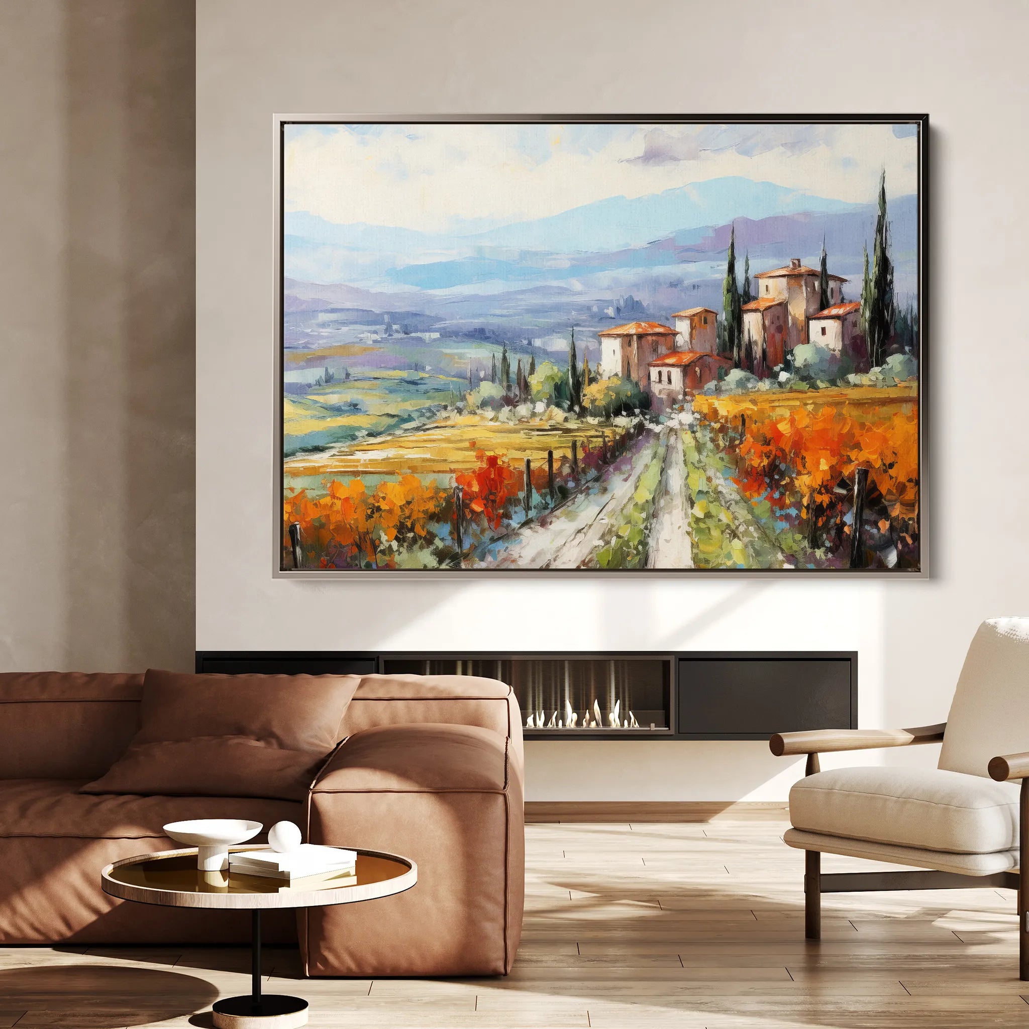 Landscape 120 Canvas Art 18" x 24" / 45 x 60 cm / Black
