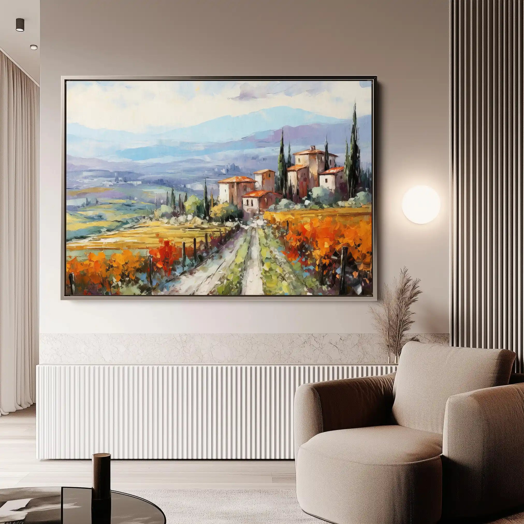 Landscape 120 Canvas Art 60 x 40 cm / Black