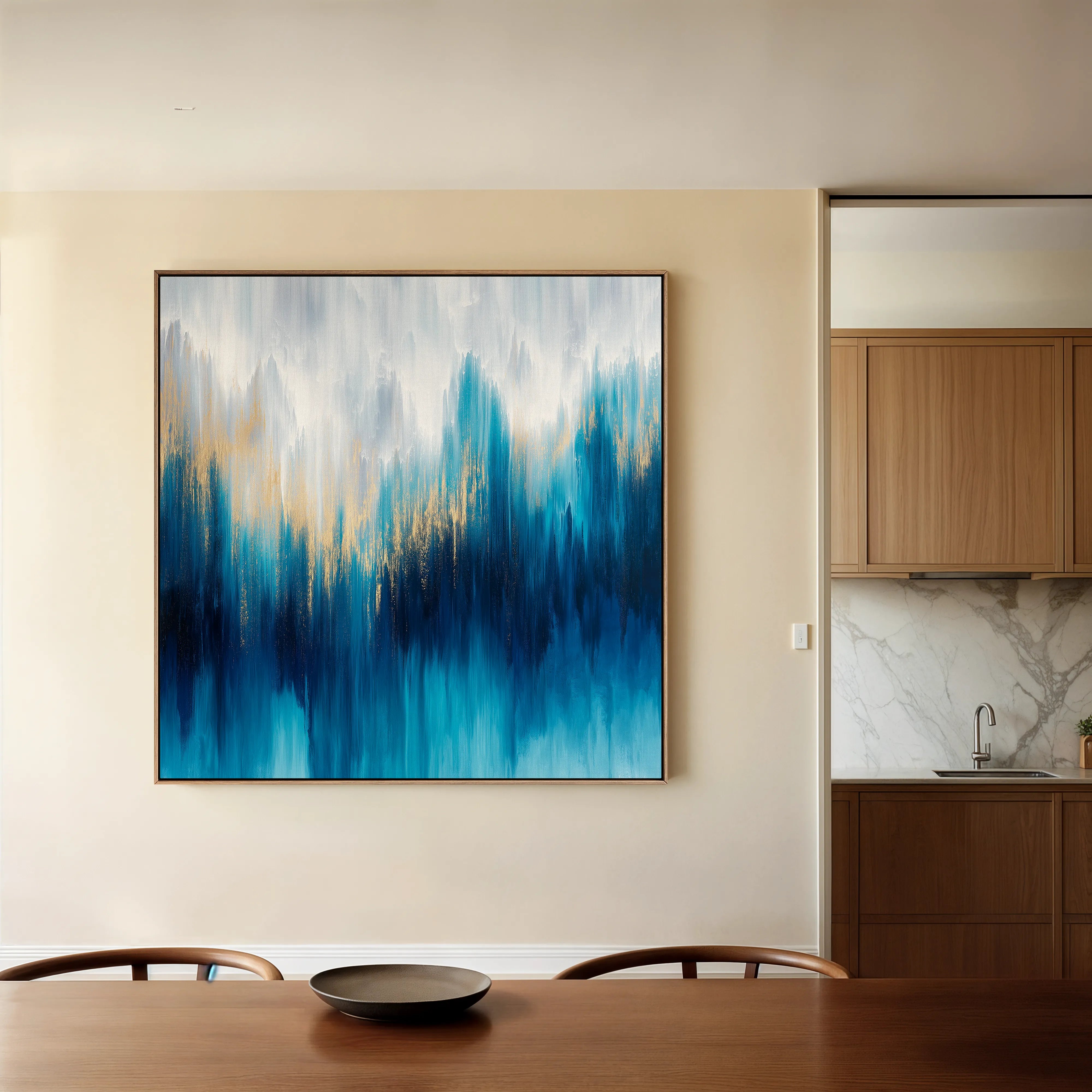 Abstract 1200 Canvas Art 16" x 16" / 40 x 40 cm / Black