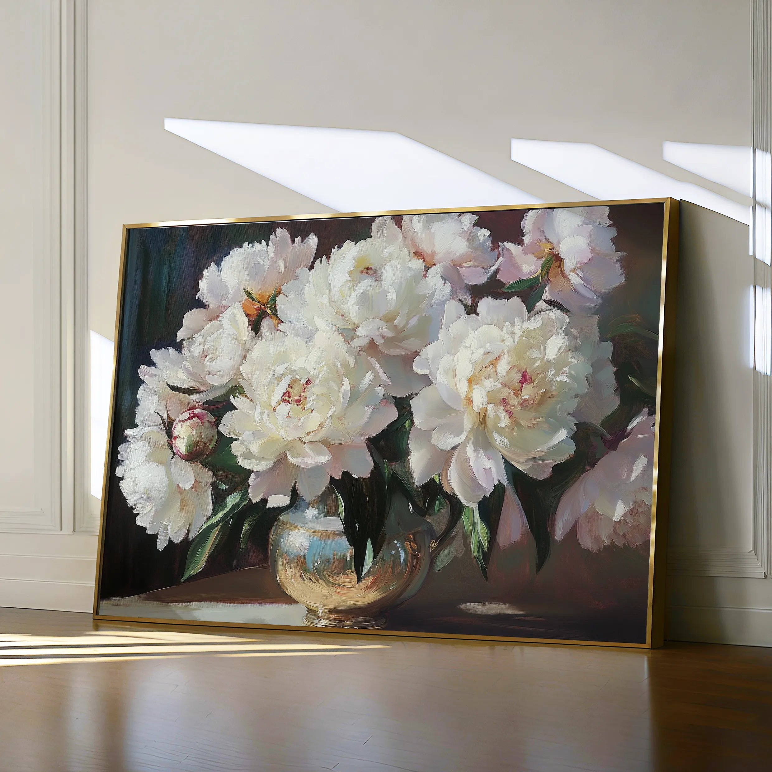 Floral 1200 Canvas Art 18" x 24" / 45 x 60 cm / Black