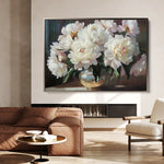 Floral 1200 Canvas Art 18" x 24" / 45 x 60 cm / Black