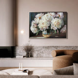 Floral 1200 Canvas Art 18" x 24" / 45 x 60 cm / Black