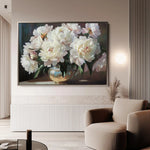 Floral 1200 Canvas Art 60 x 40 cm / Black
