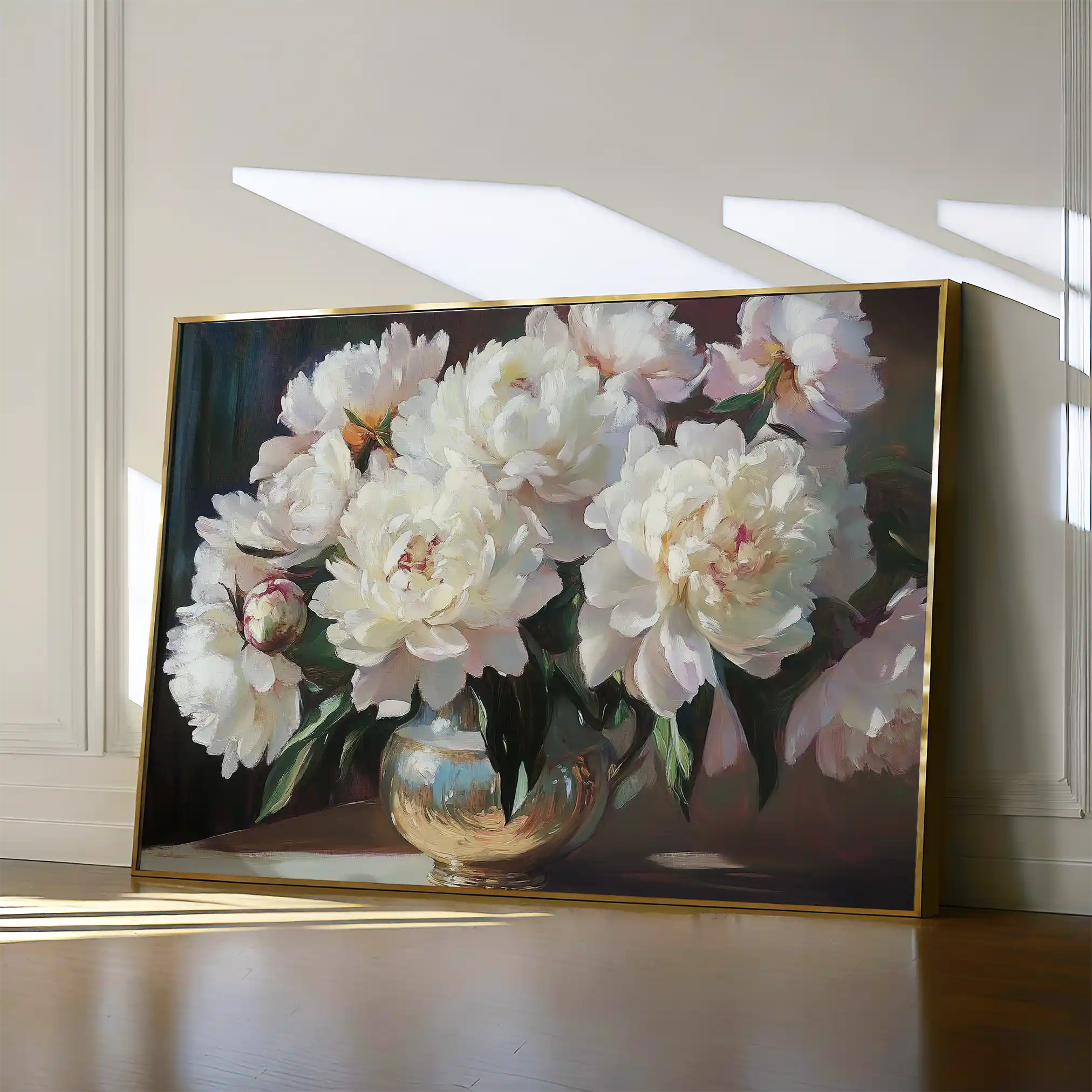 Floral 1200 Canvas Art 60 x 40 cm / Black