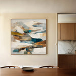 Abstract 1201 Canvas Art 16" x 16" / 40 x 40 cm / Black