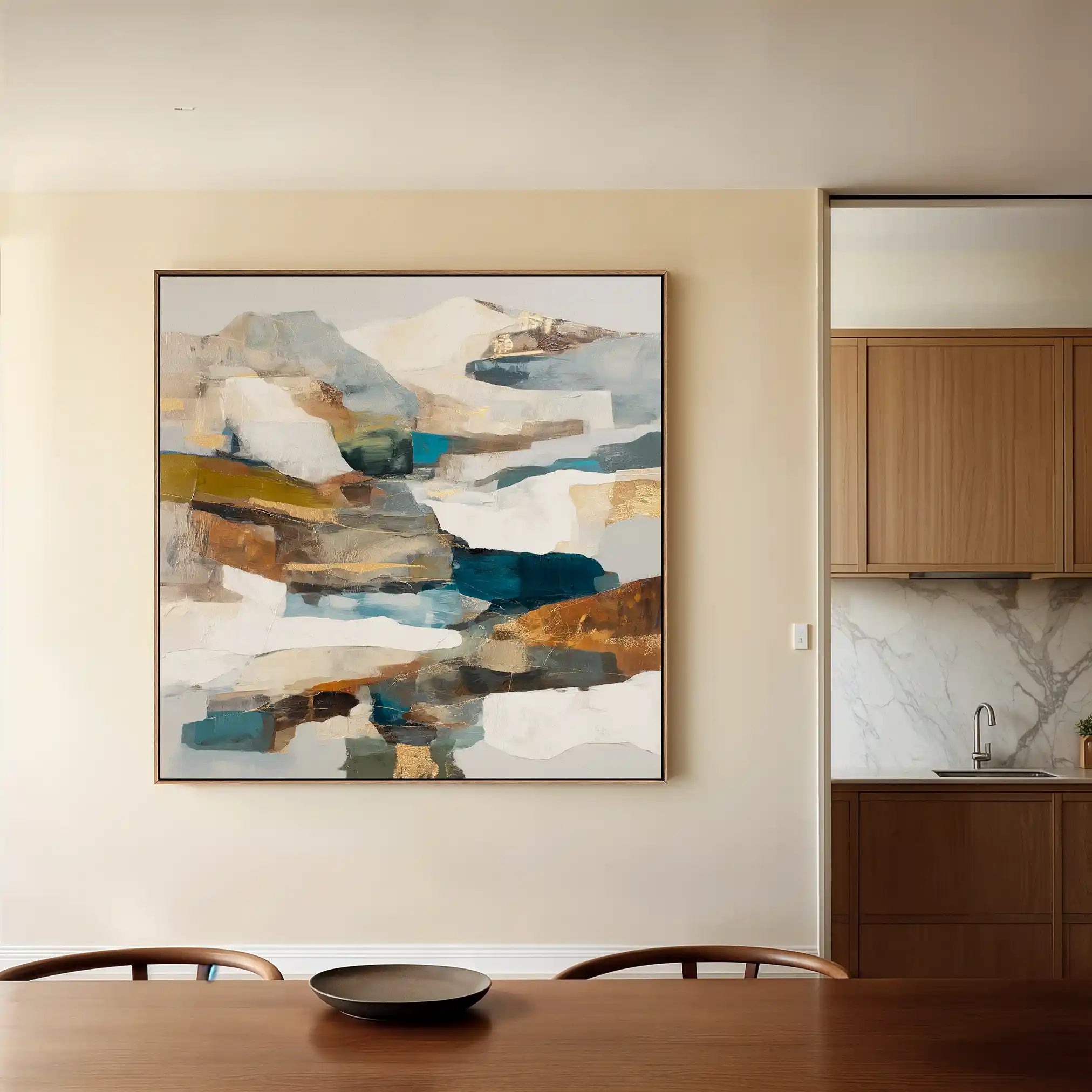 Abstract 1201 Canvas Art 60 x 60 cm / Black