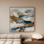 Abstract 1201 Canvas Art 60 x 60 cm / Black