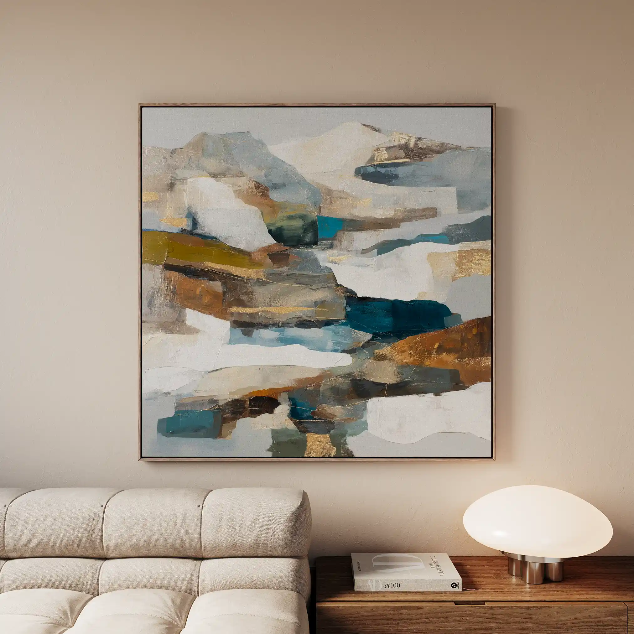 Abstract 1201 Canvas Art 60 x 60 cm / Black