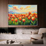 Floral 1201 Canvas Art 18" x 24" / 45 x 60 cm / Black