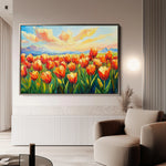 Floral 1201 Canvas Art 18" x 24" / 45 x 60 cm / Black