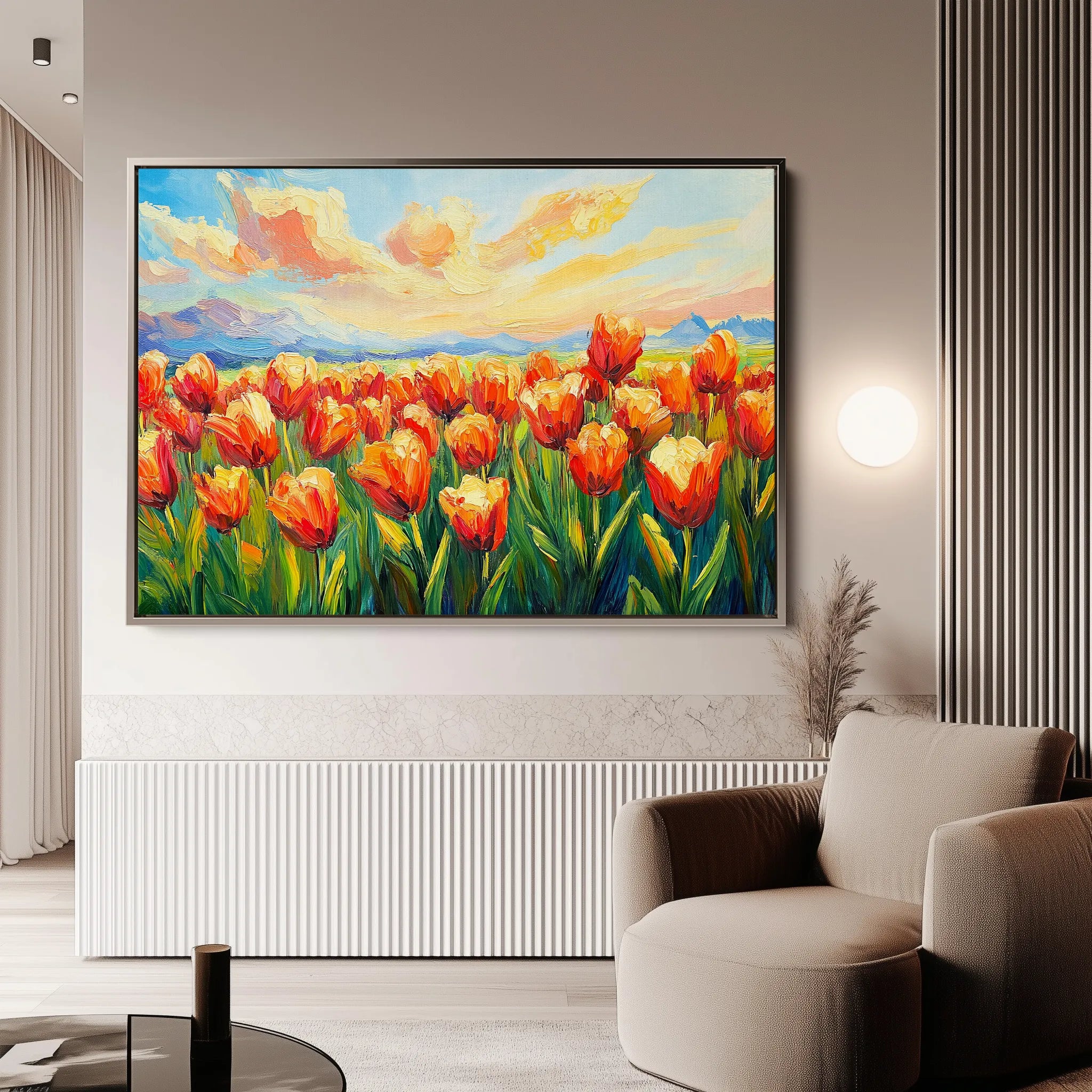 Floral 1201 Canvas Art 18" x 24" / 45 x 60 cm / Black