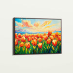 Floral 1201 Canvas Art 18" x 24" / 45 x 60 cm / Black