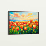 Floral 1201 Canvas Art 18" x 24" / 45 x 60 cm / Black