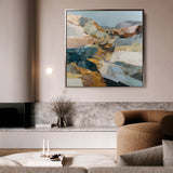 Abstract 1202 Canvas Art 16" x 16" / 40 x 40 cm / Black