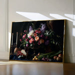 Floral 1202 Canvas Art 18" x 24" / 45 x 60 cm / Black