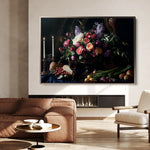 Floral 1202 Canvas Art 18" x 24" / 45 x 60 cm / Black