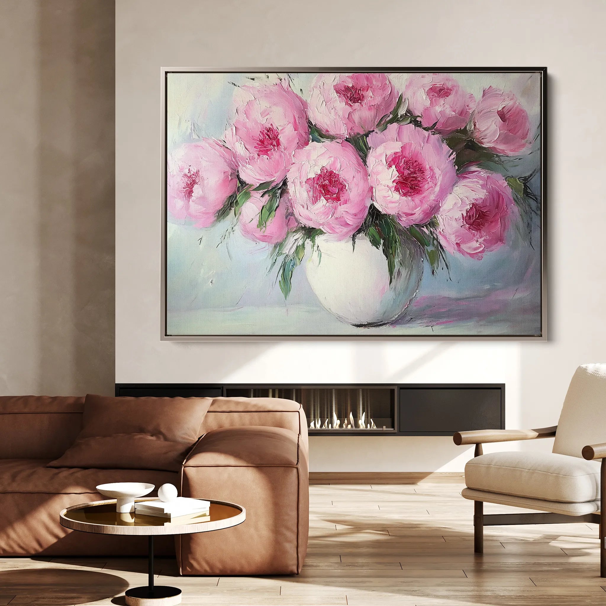 Floral 1203 Canvas Art 18" x 24" / 45 x 60 cm / Black