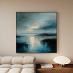 Abstract 1204 Canvas Art 16" x 16" / 40 x 40 cm / Black