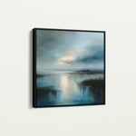 Abstract 1204 Canvas Art 16" x 16" / 40 x 40 cm / Black