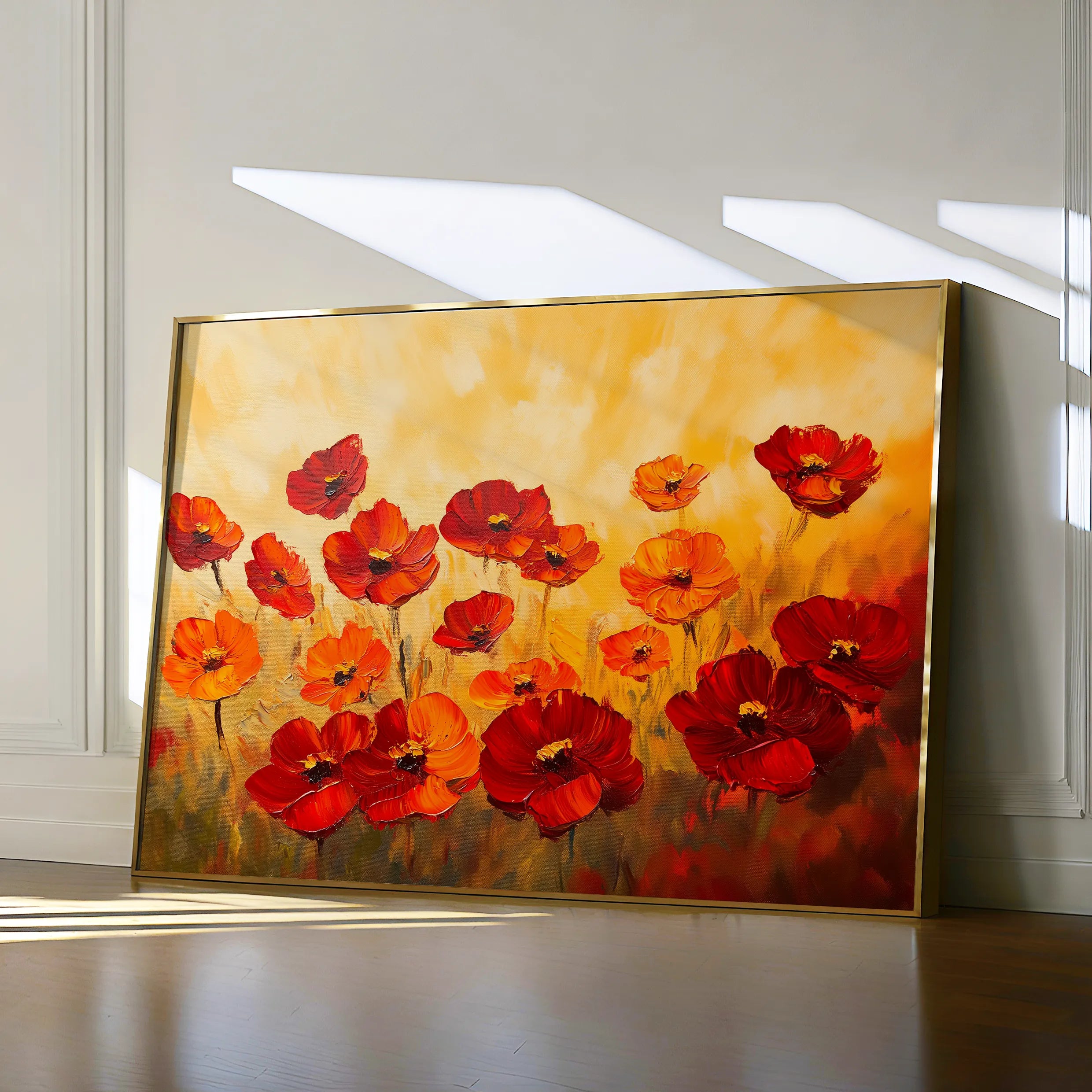 Floral 1204 Canvas Art 18" x 24" / 45 x 60 cm / Black
