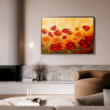 Floral 1204 Canvas Art 18" x 24" / 45 x 60 cm / Black