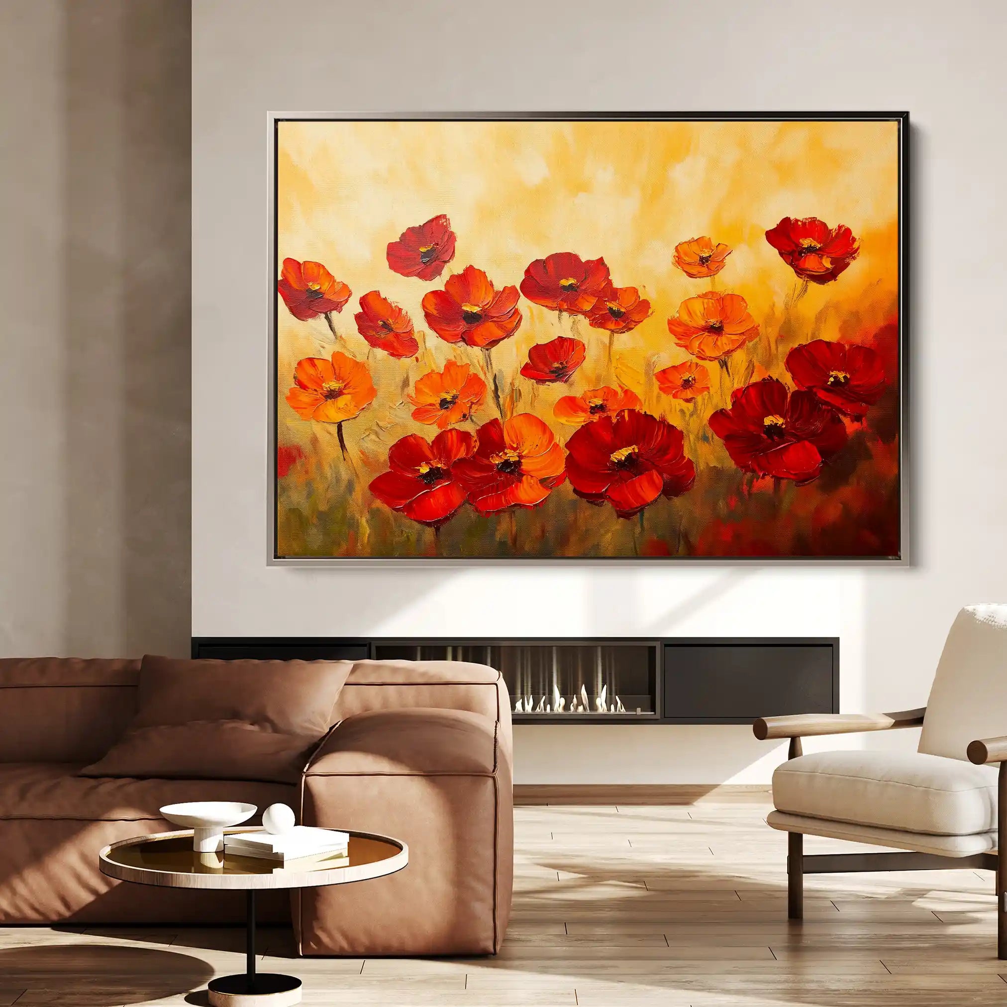 Floral 1204 Canvas Art 60 x 40 cm / Black