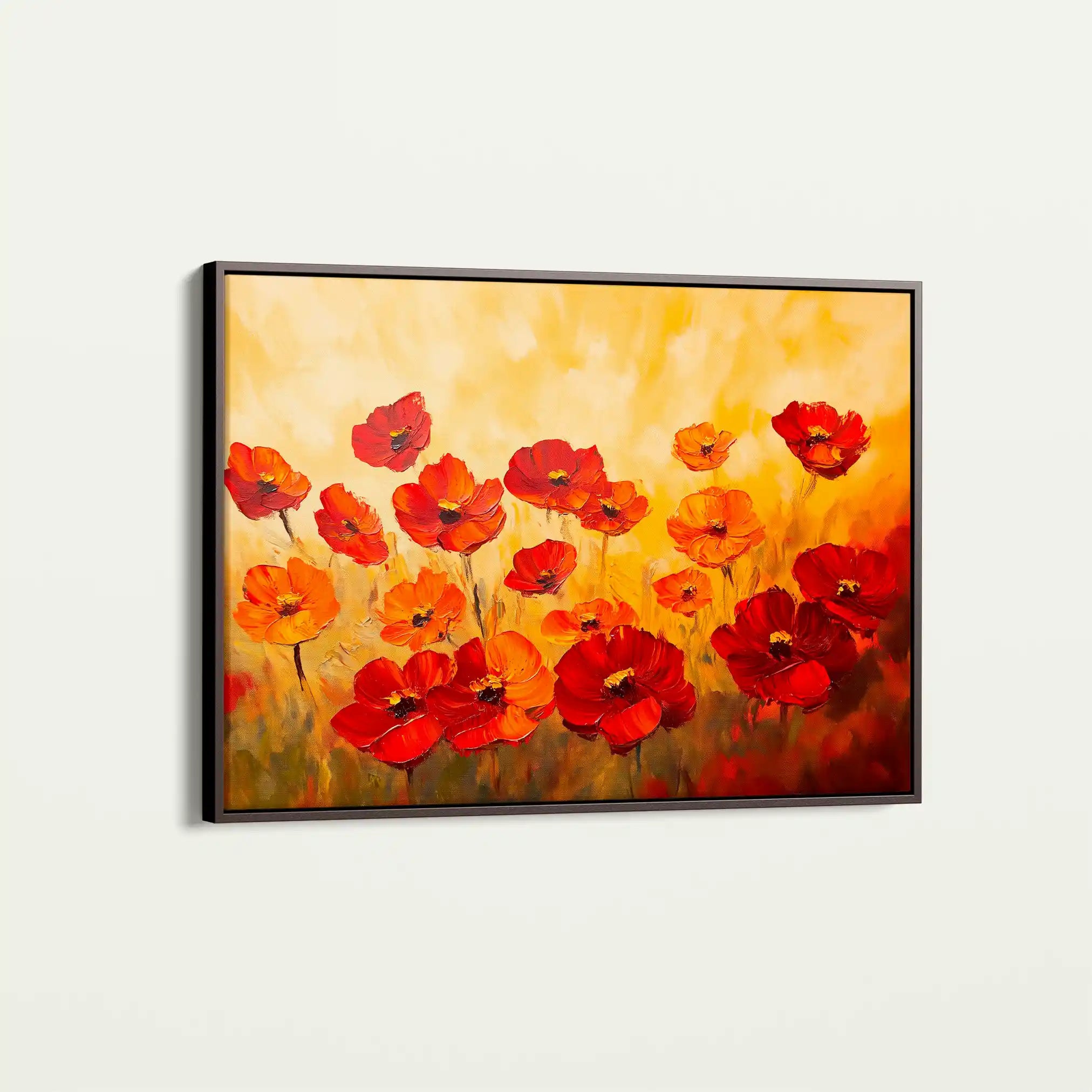 Floral 1204 Canvas Art 60 x 40 cm / Black