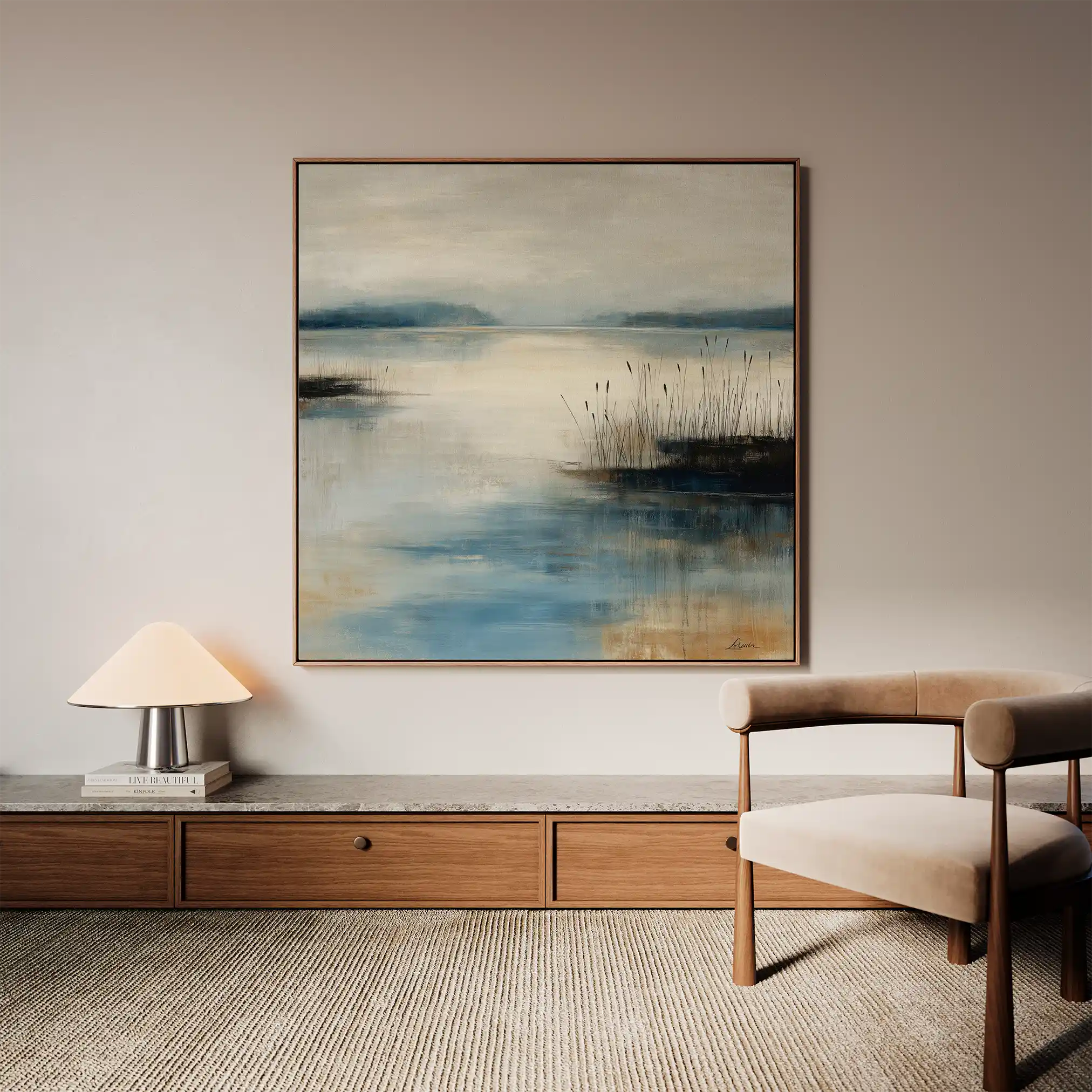 Abstract 1205 Canvas Art 60 x 60 cm / Black