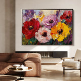 Floral 1205 Canvas Art 18" x 24" / 45 x 60 cm / Black