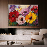 Floral 1205 Canvas Art 18" x 24" / 45 x 60 cm / Black
