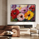 Floral 1205 Canvas Art 60 x 40 cm / Black