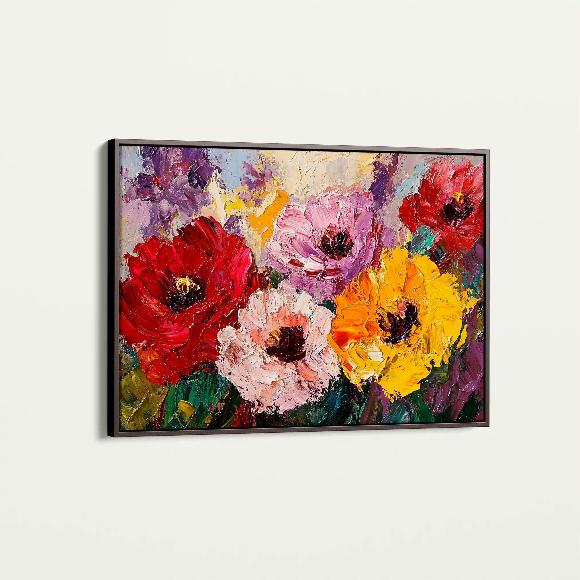 Floral 1205 Canvas Art 60 x 40 cm / Black
