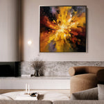 Abstract 1206 Canvas Art 16" x 16" / 40 x 40 cm / Black