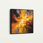 Abstract 1206 Canvas Art 16" x 16" / 40 x 40 cm / Black