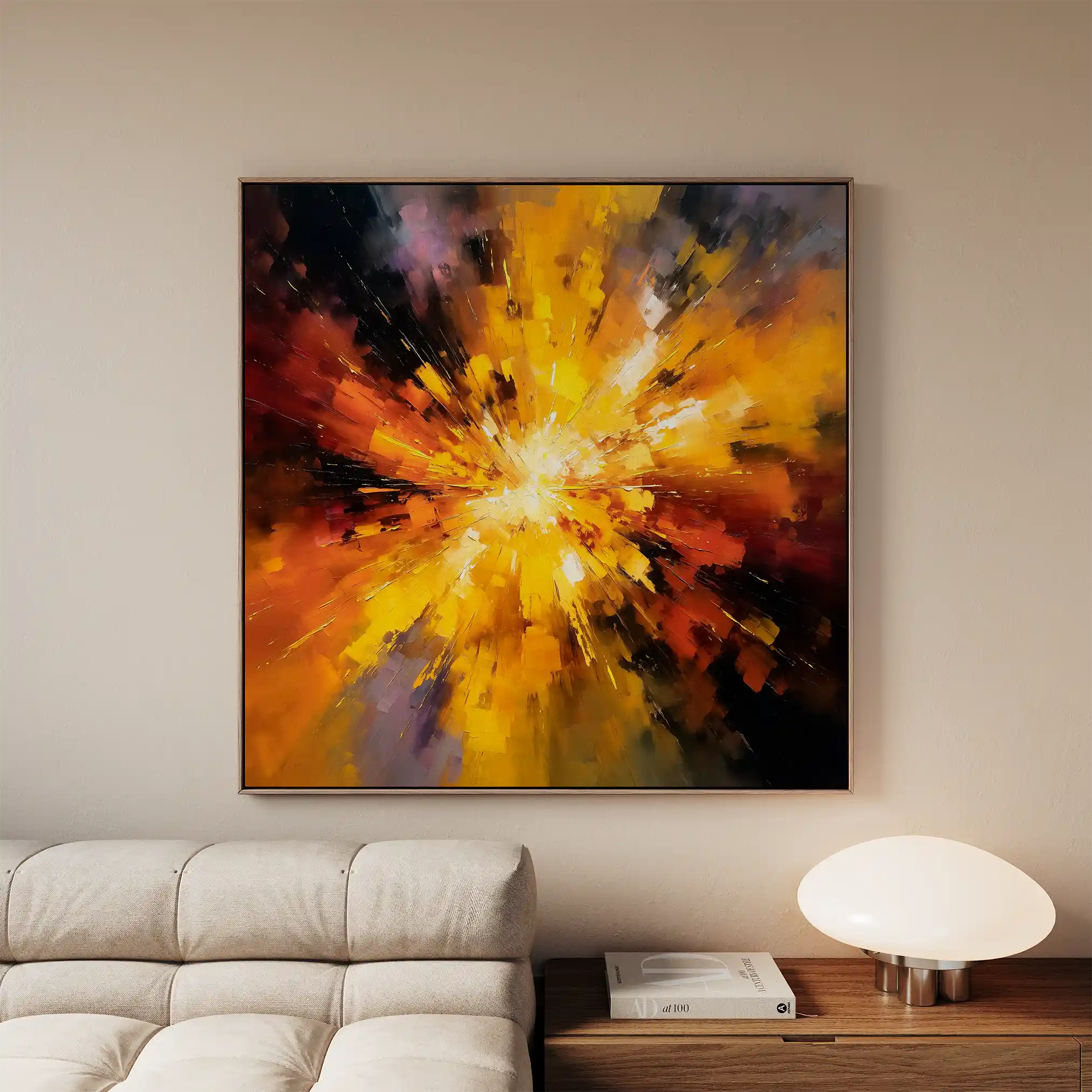 Abstract 1206 Canvas Art 60 x 60 cm / Black