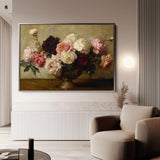 Floral 1206 Canvas Art 18" x 24" / 45 x 60 cm / Black