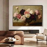 Floral 1206 Canvas Art 18" x 24" / 45 x 60 cm / Black