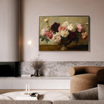 Floral 1206 Canvas Art 18" x 24" / 45 x 60 cm / Black