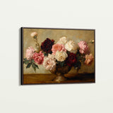 Floral 1206 Canvas Art 18" x 24" / 45 x 60 cm / Black