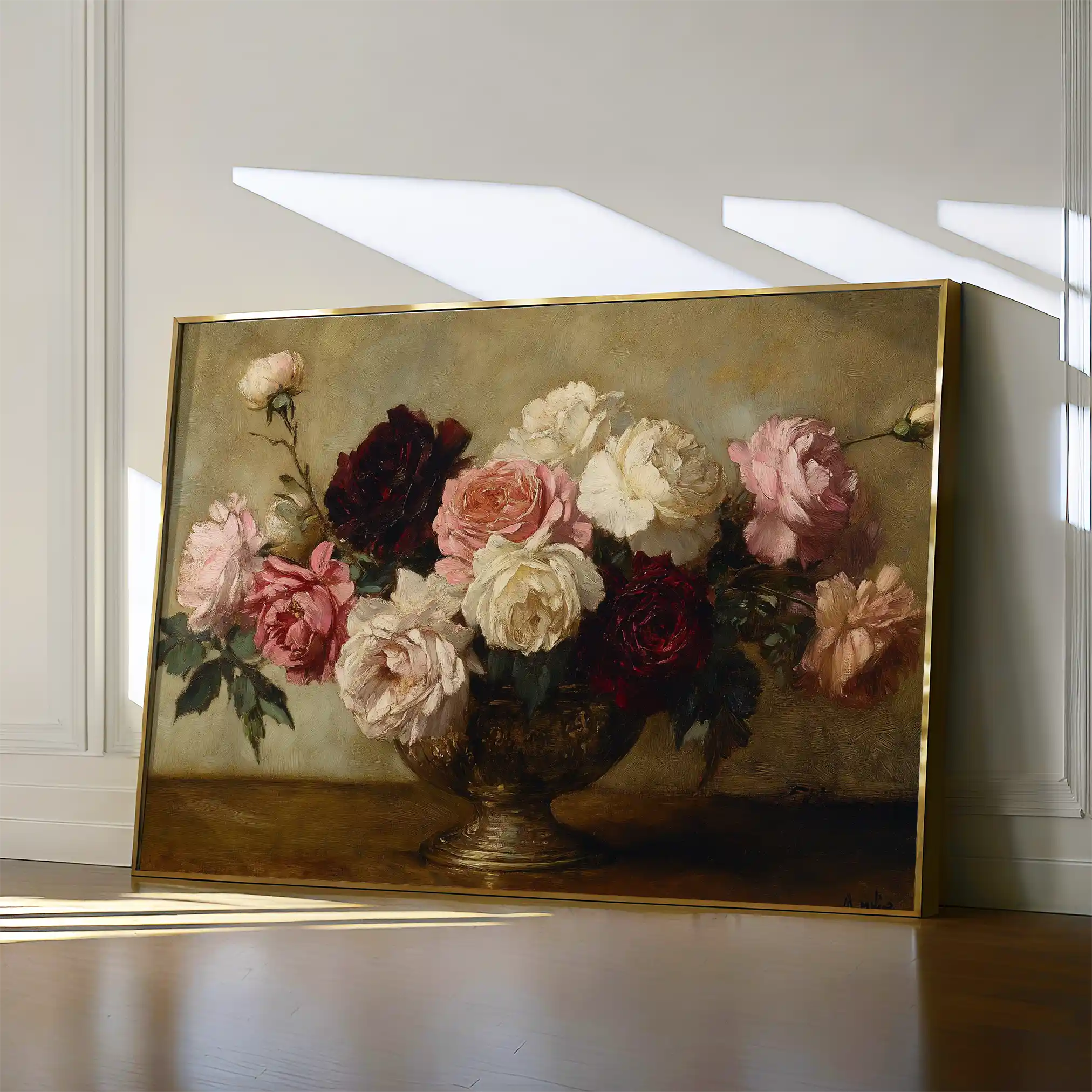 Floral 1206 Canvas Art 60 x 40 cm / Black