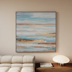 Abstract 1207 Canvas Art 16" x 16" / 40 x 40 cm / Black