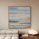 Abstract 1207 Canvas Art 16" x 16" / 40 x 40 cm / Black