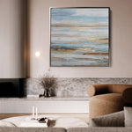 Abstract 1207 Canvas Art 16" x 16" / 40 x 40 cm / Black